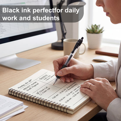 Fenmay Gel Pens,2 Pack 30 Retractable Black Gel pens,Smooth Writing(0.7mm) gel ink pens for office & students