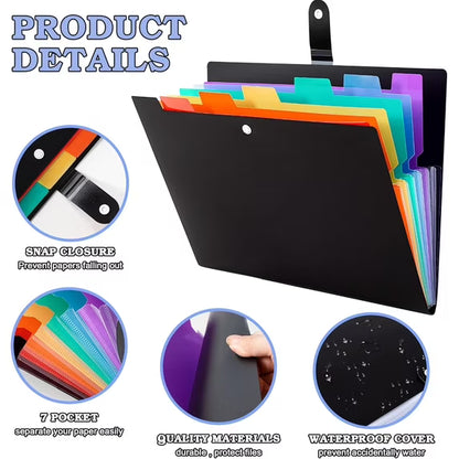 Fenmay 7-Pocket Expanding File Folder 3 Pack, Durable Accordion Document Organizer