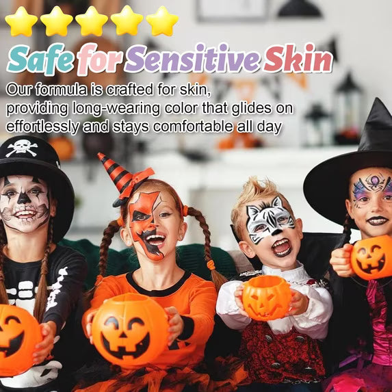 Fenmay Face Painting, 12 Colors XL Washable Face Body Paint Crayons Sticks, Non-Toxic Safe Smooth Makeup Painting Pen